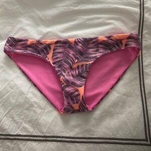 Mandalay Swimwear Tropical Pink Leaf Bikini Bottom